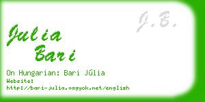 julia bari business card